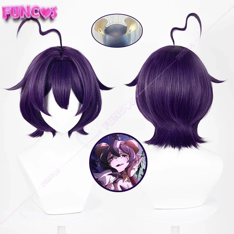 Hiiragi Utena Cosplay Wig Horns Headress Anime Mahou Shoujo Ni Akogarete Magic Baiser Purple Hair Gushing Over Magical Girls