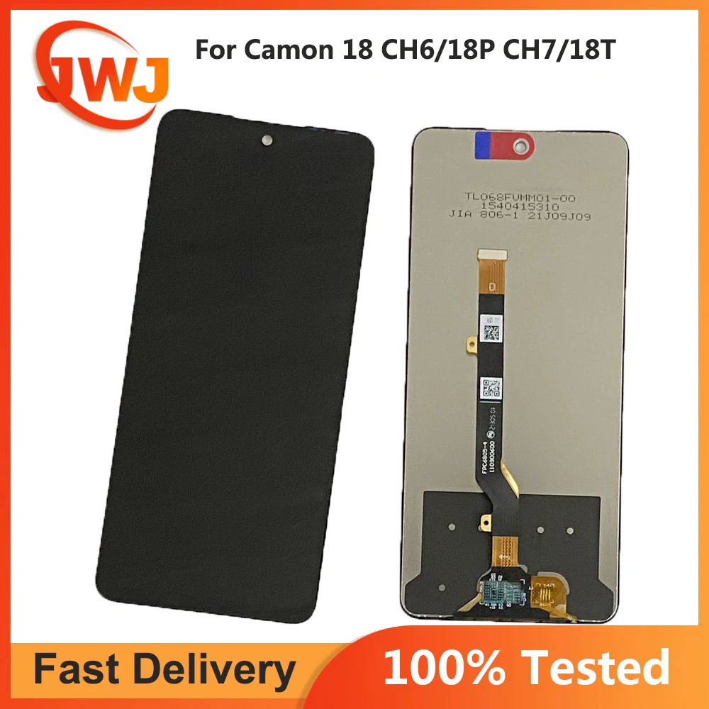 For Tecno Camon18 18 P 18T CH7 CH7n CH6n LCD Display Touch Screen Digitizer For Camon 18 Premier CH9 Camon 18i CG6 LCD Sensor