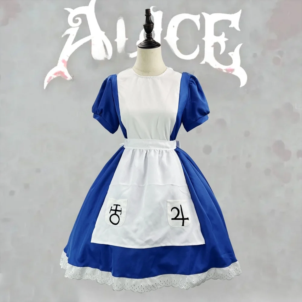 Alice Maid Costume Cosplay loween Dr Lolita Sle Gonna per donna Collezione invernale Hanfu Costume di scena etnico