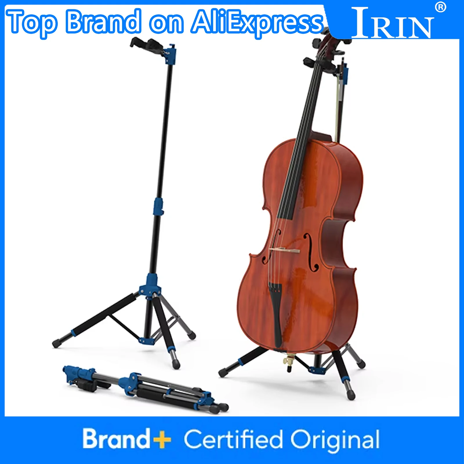 

Galux Cello Stand Portable Foldable Tripod Music Stand Individual Bow Tripod Support Stands Standing Cello stand Accessories