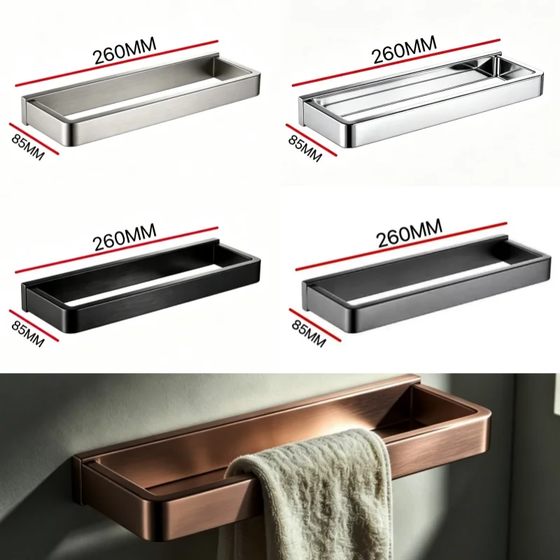 Brushed Rose Gold Bathroom Towel Ring Hook Hardware Accessories Storage Rack Stainless Steel Hand Towel Rack Modern Towel Ring