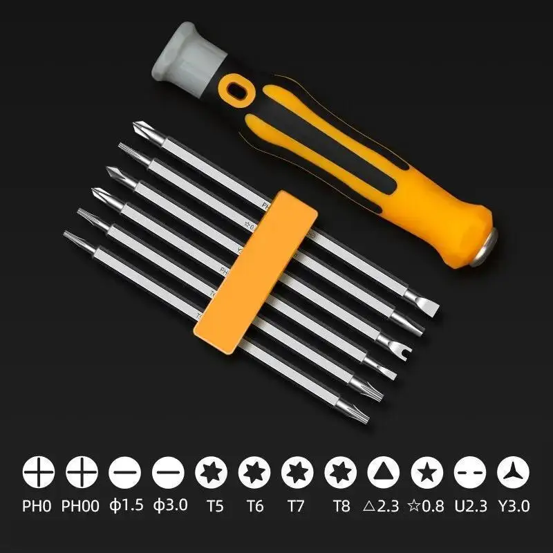 12 In 1 Magnetic Screwdriver Set Cross Flat Shaped Screwdriver Head Multifunctional Precision Handheld Maintenance Tool image 3