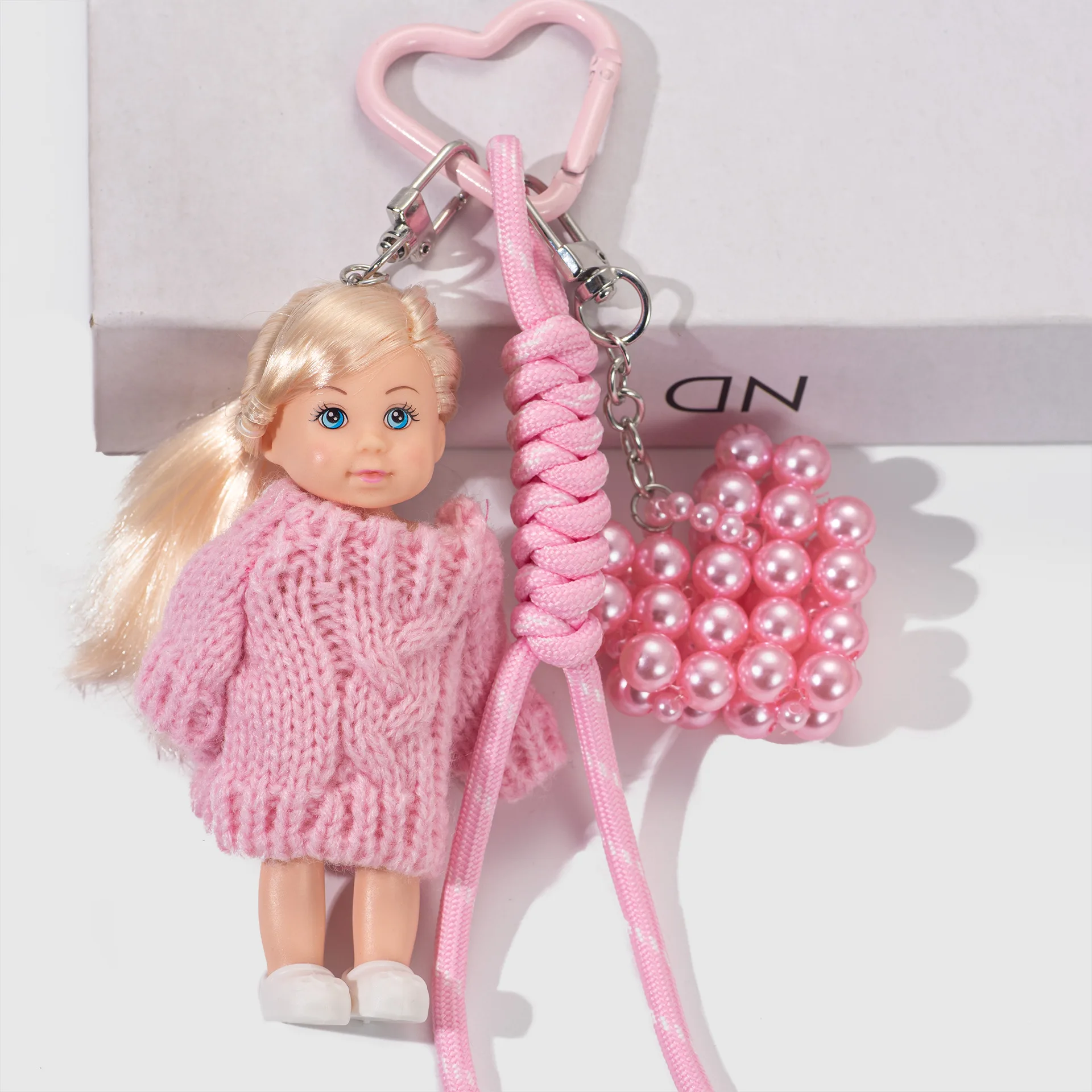 

INS Babi брелок для куклы принцессы премиум-класса, милая милая кукла, брелок в форме сердца из бисера, сумка, декор, аксессуары, милые подарки на день рождения