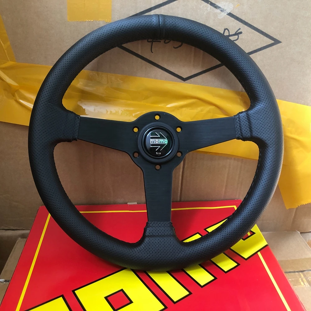 

Drift 13Inch JDM MOMO Steering Wheel Car Rally Racing Real Leather MOMO Steering Wheel Volantes For VW HONDA TOYOTA BMW Nissan