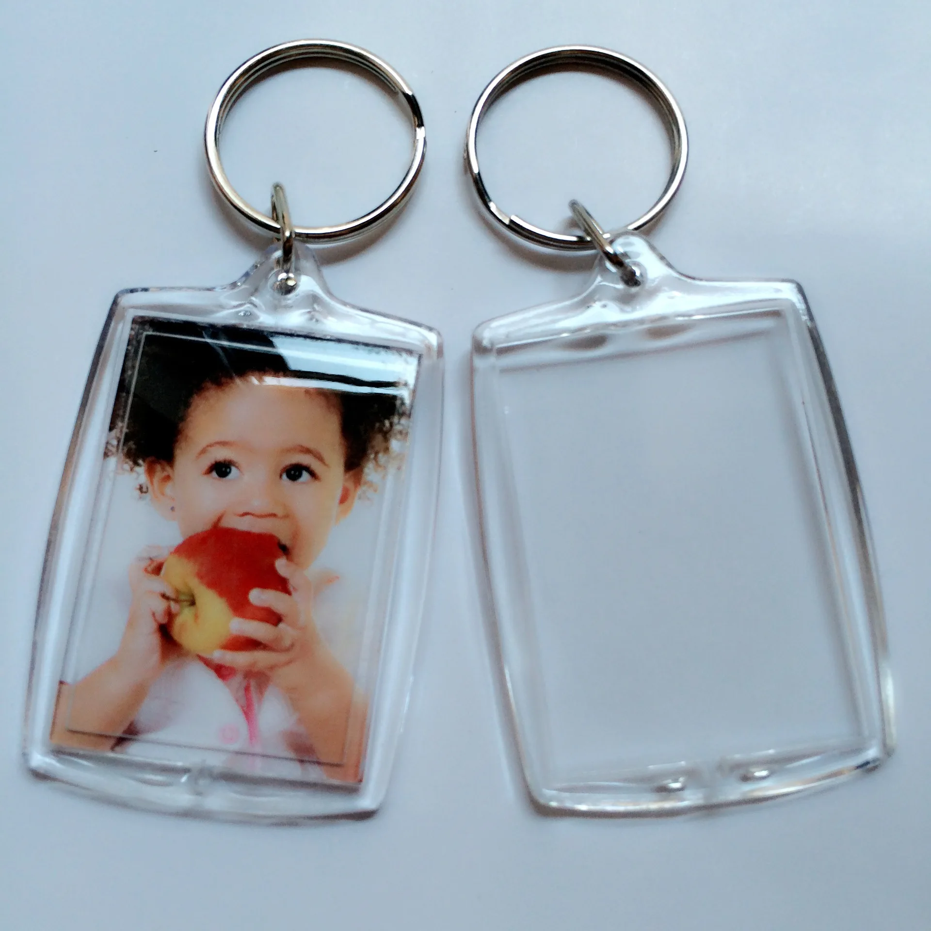 

3000 pcs DIY Decoration for Wedding Party Blank Acrylic Keychains key chains Insert Photo plastic Keyrings for gift