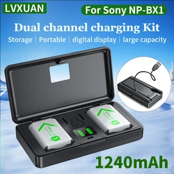 LVXUAN NP-BX1 Battery and LCD USB Charger for Sony DSC-RX100M RX100 II/ III/ V/IV/VII HX400 HX300 RX1 AS10 AS15 AS50R cameras