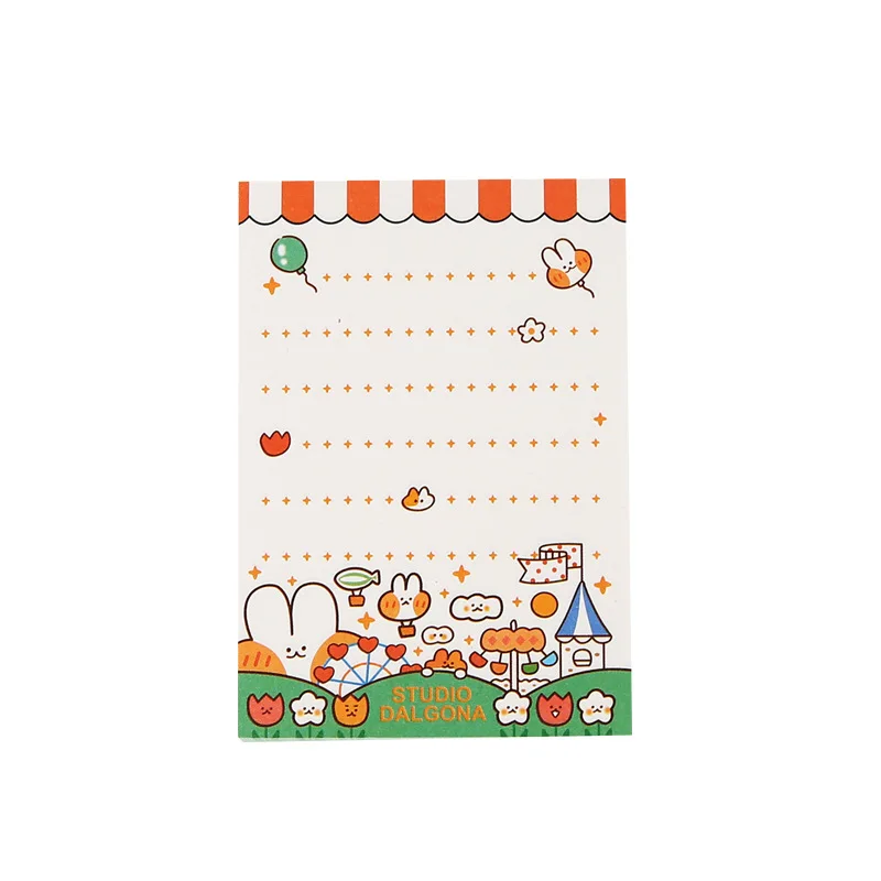 100 Sheets Colorful  Cut  Rabbit  Memo Sticky Note Paper Daily To Do It Check List Paperlaria School Stationery