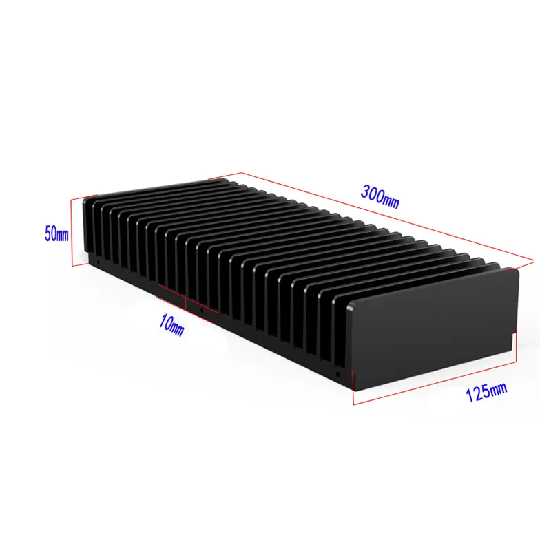 파워 앰프 라디에이터 섀시 쉘 오디오 케이스에 다양한 높이 옵션, 400mm, 348mm, 300mm, 50mm 두께, 1 개