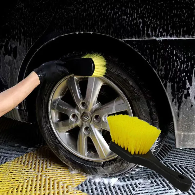 

Tire Bristle Brush, Car Cleaning Brush, Car Washing Brush, Multi-purpose Wheel Rim Cleaner, Foot Pad Detail Cleaning Brush