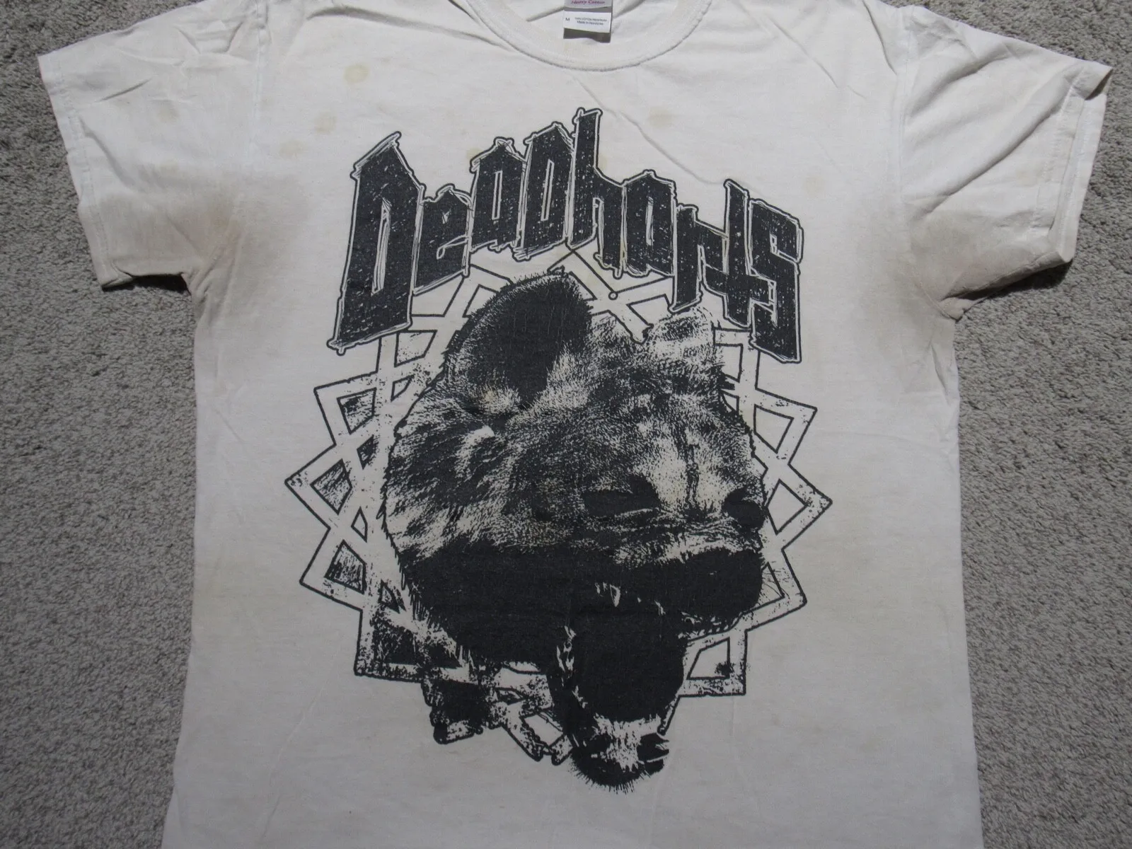 CAMISETA DEADHARTS Hyena para hombre MED banda Punk Hardcore Dead Harts CD LP culto Metal