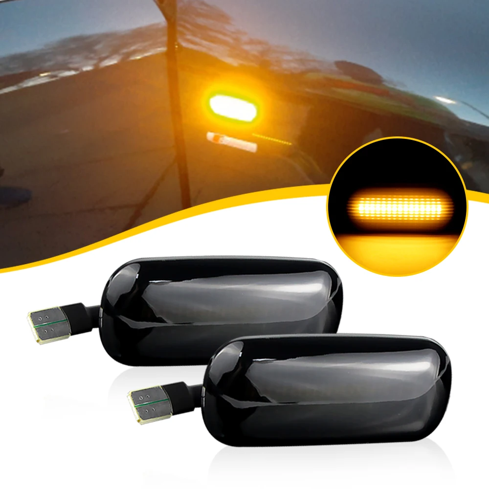 

2PCS LED Car Fender Dynamic Turn Signal Lights OEM Replacement For Audi A3 S3 8P 2004-2008 A4 RS4 2002-2005 S4 B6 B7 2000-2005