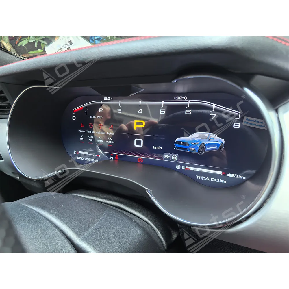 2026, 12,3 дюйма для Ford Mustang 2015-2023, ЖК-панель приборов, цифровой кластер, прибор для скорости, тахометр космического корабля UI
