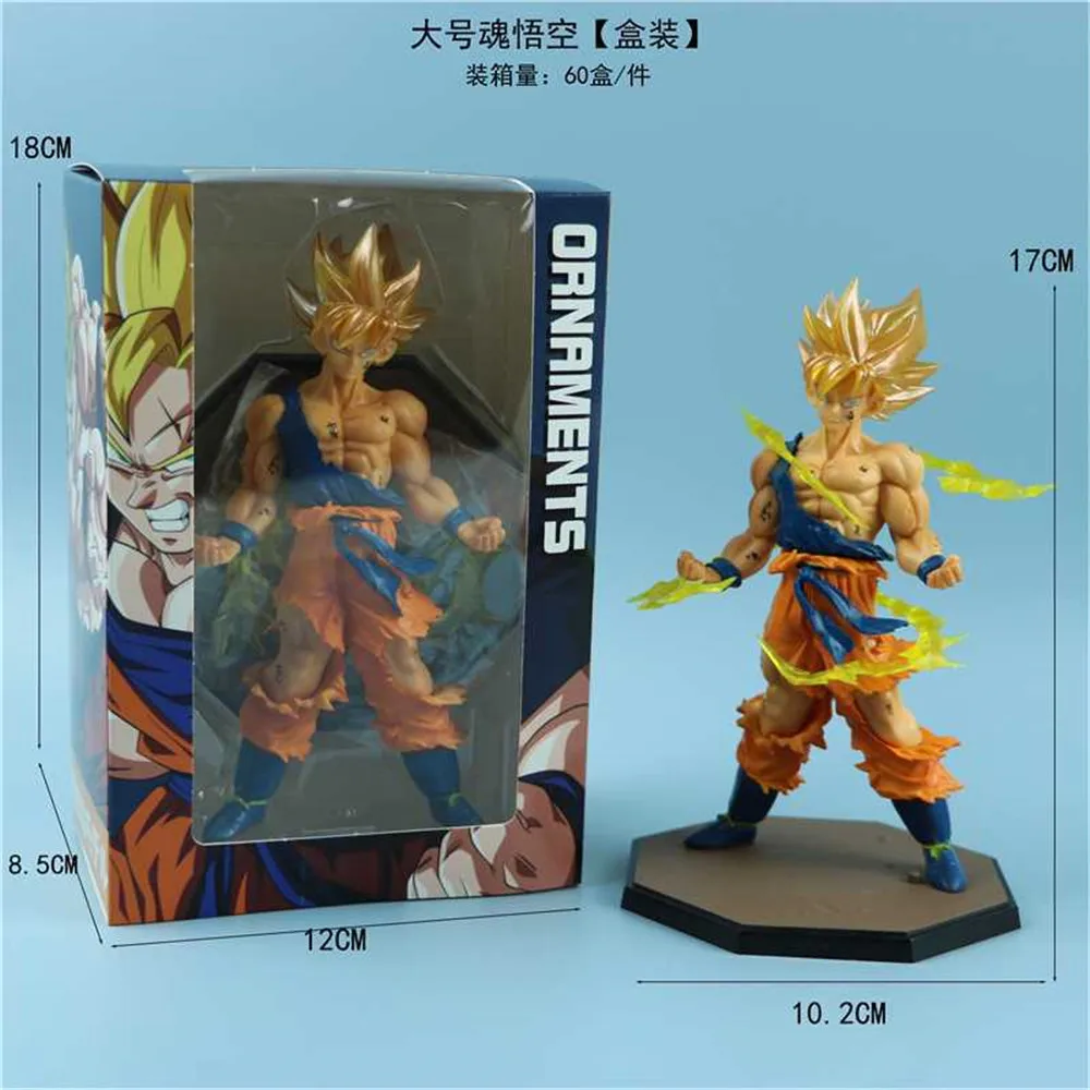 17cm Anime Dragon Ball Z Son Goku Super Saiyan Figure Goku DBZ PVC Action Figure Statue Collection Model Kids Toys Doll Gifts