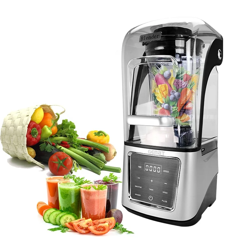 4L 5L Soundproof Blender Heavy Duty Blender Super Silent Comercial Multifunctional Quiet Blender with Sound Reducing