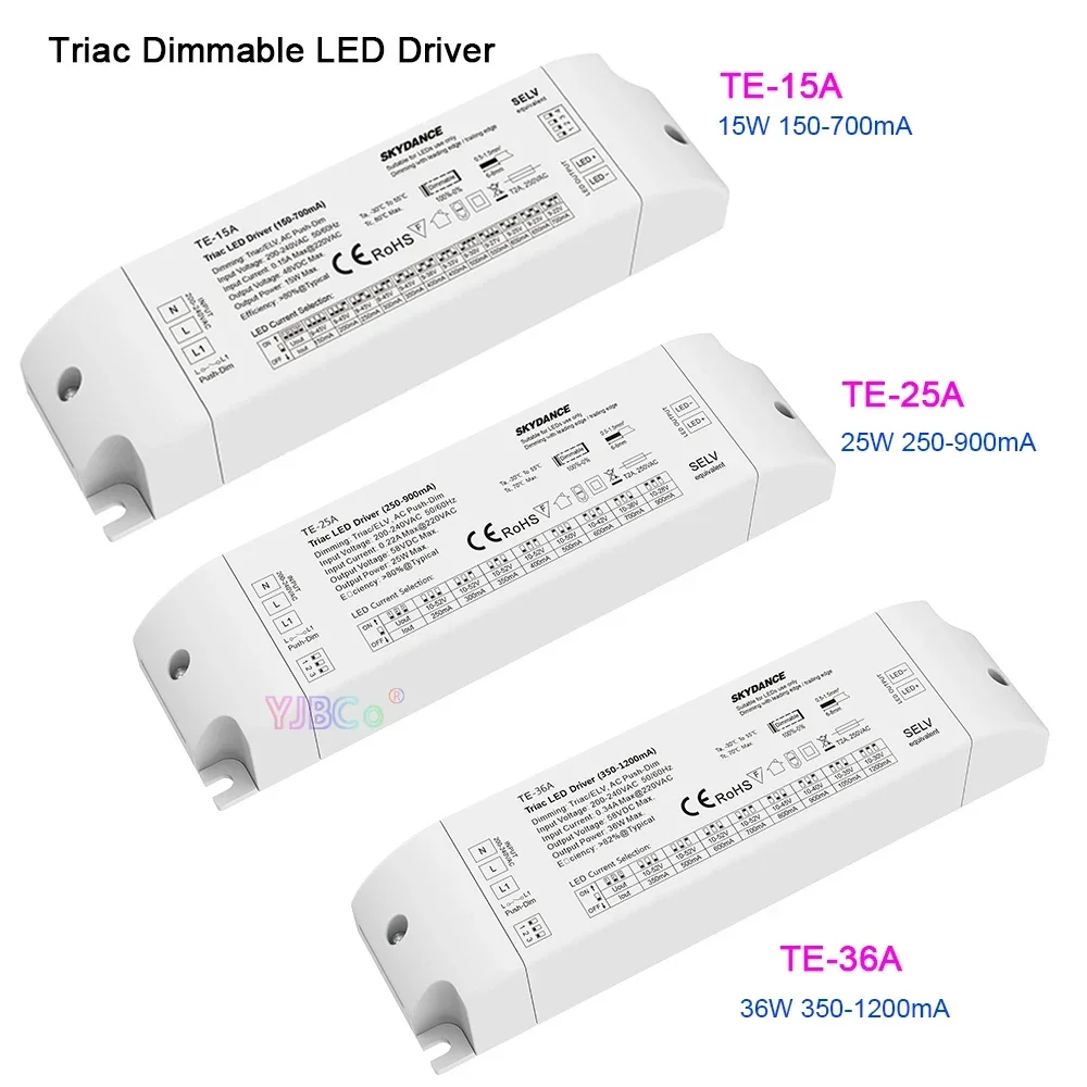 

Светодиодный драйвер Skydance AC Push-Dim Triiac Dimming, вход 200-240 В, выход 1-36 Вт, 150-1200 мА, постоянный ток, диммер, DIP-переключатель