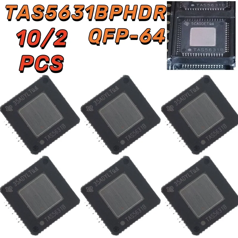 

10/2PCS 100% New TAS5631B TAS5631BPHDR QFP-64 Chipset