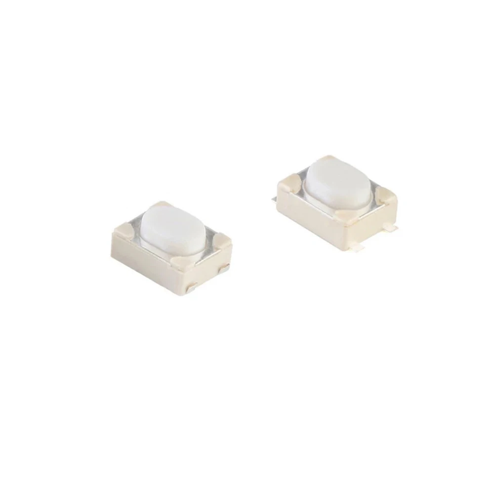 Interrupteur tactile blanc à bouton poussoir SMD, 3x4x2.5H, 4 broches, 50 pièces, 3x4x2.5mm, pour télécommande de voiture