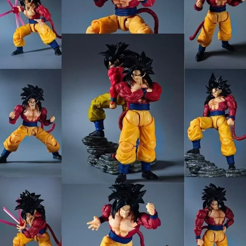 

Dragon Ball Black Hole Model Super 4 Goku SHF Scale Action Figure Super 4 Goku Wild Power Figure Model Ornament Collection Gift