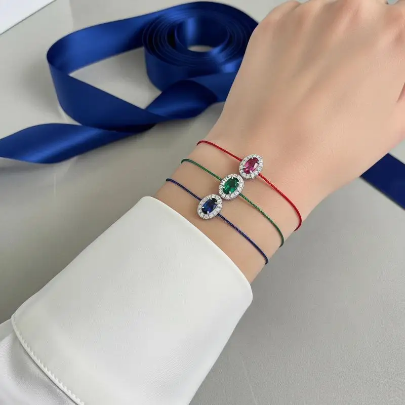 Gemstone And Small Rope Bracelets Femme Multi-color Choice Weaving Simple Fine Bracelet Jewelry Accessories