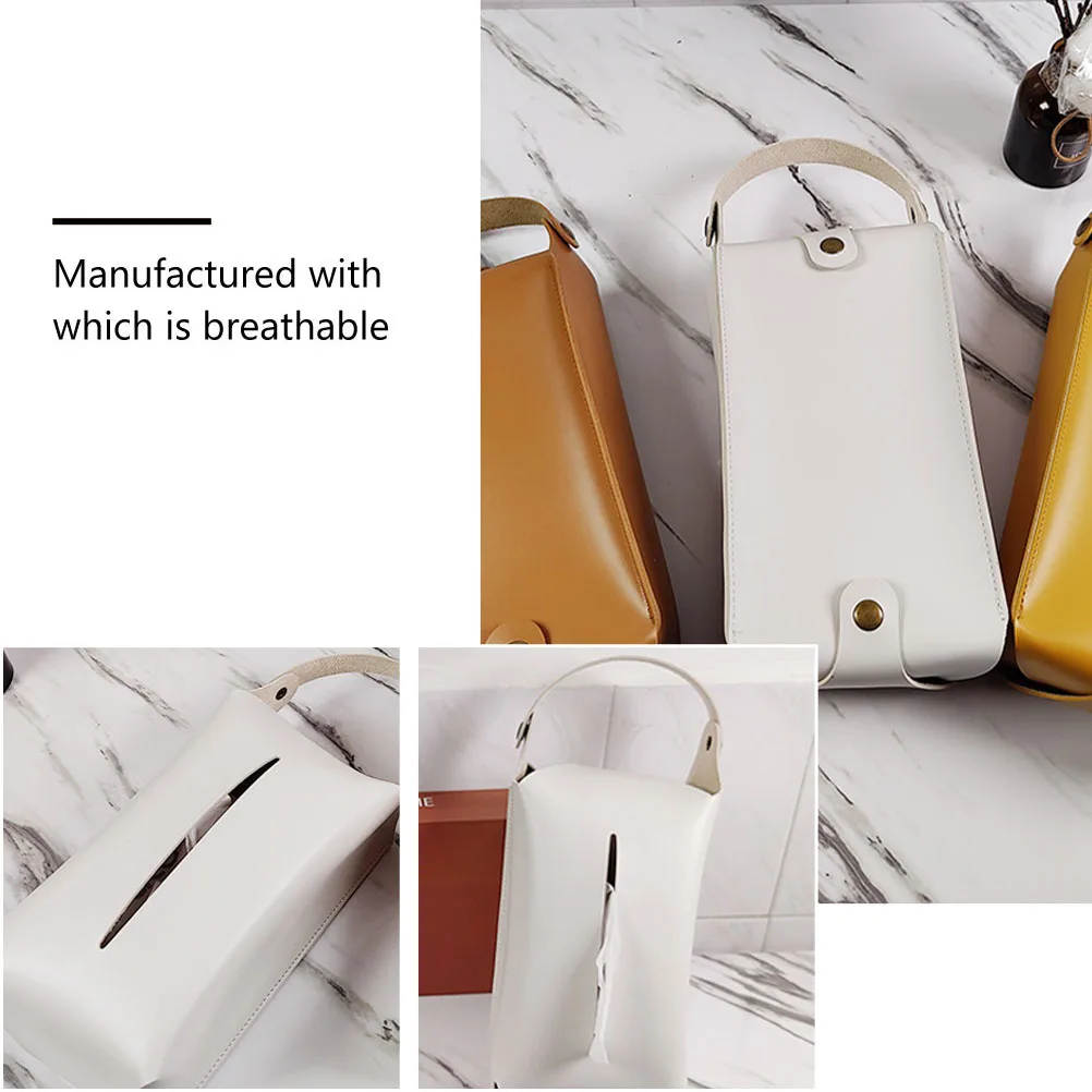 

Tissue Box Napkin Holder For Car Desk Concise Travel Paper Office Decor Breathable Waterproof High Quality