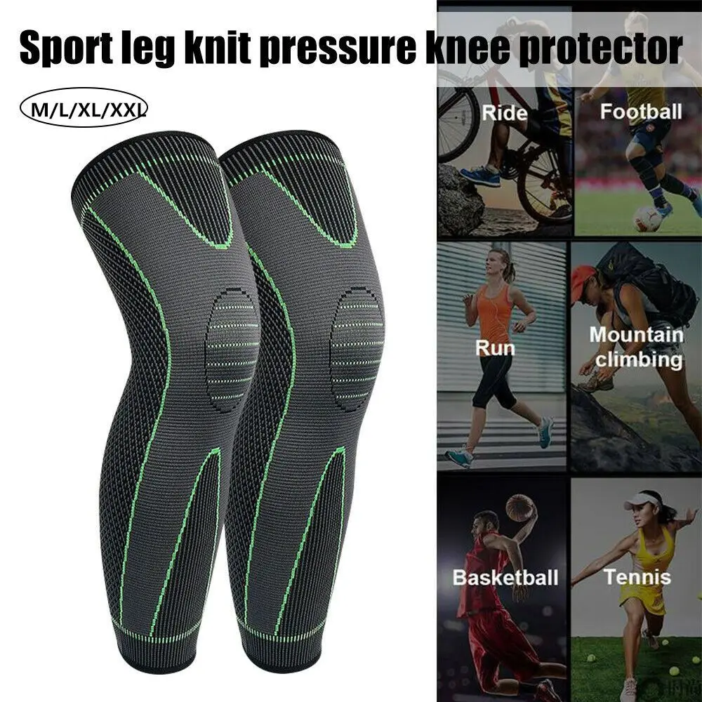 Knee Support Brace Compression Long Full Legs Sleeve Arthritis Running Gym Sport Knee Pads