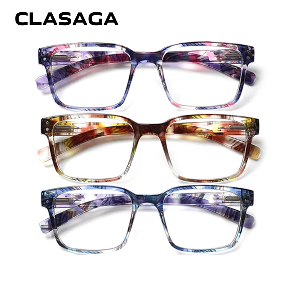 

CLASAGA 3 Pack Reading Glasses Prescription Blue Light Blocking Men Women Spring Hinge Comfortable Wear HD Lens Computer Reader