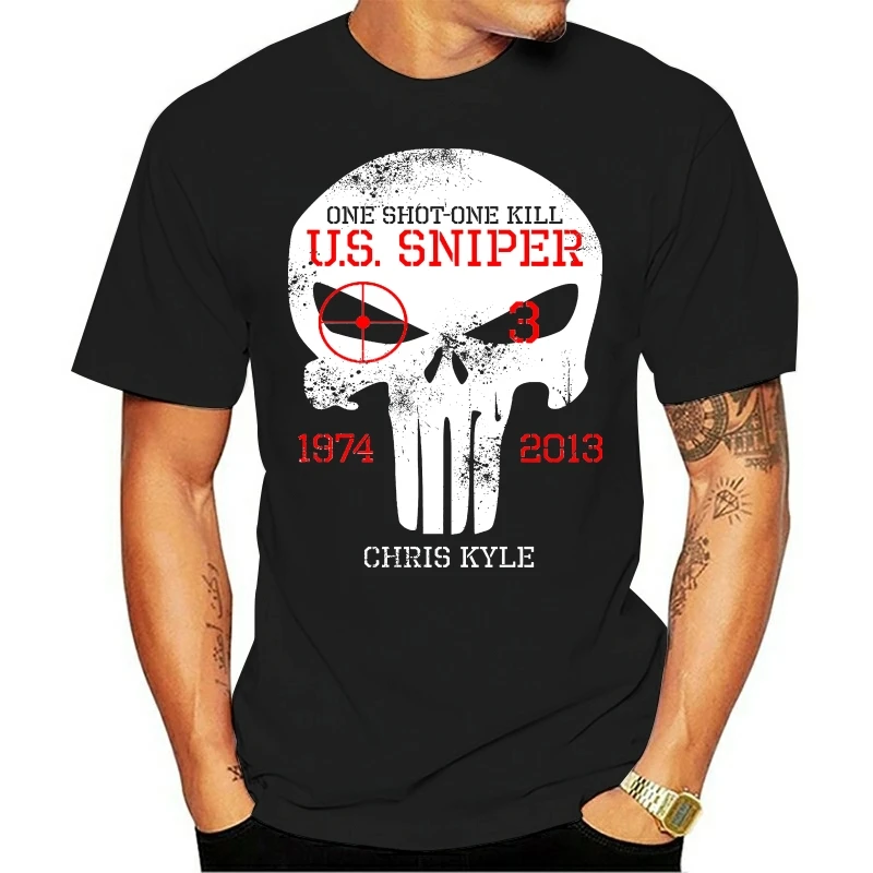 Chris Kyle T-Shirt Blue the Devil of Ramadi American Sniper Sniper