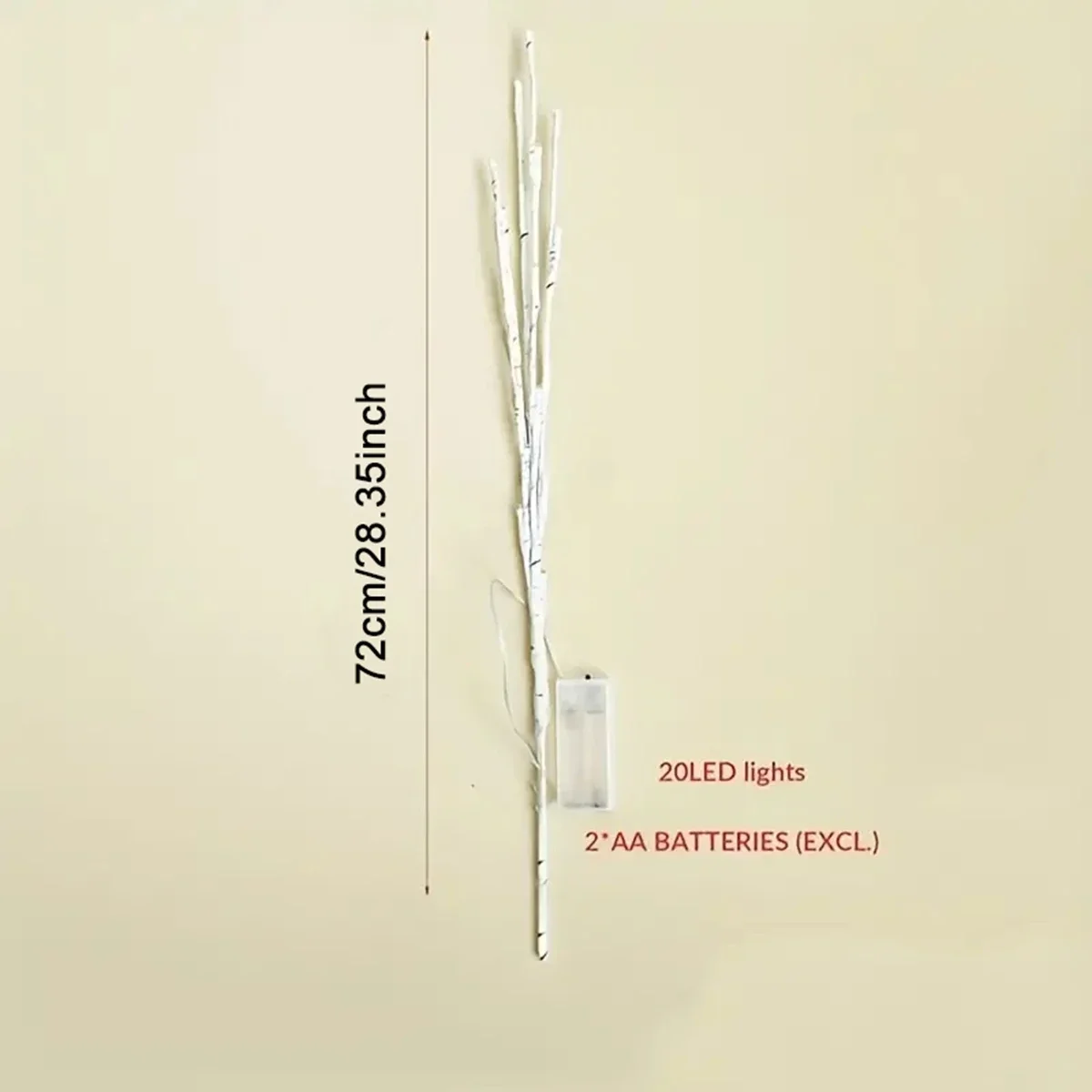 1 قطعة فرع البتولا الأبيض ضوء LED أضواء احتفالية بطارية تعمل لعيد الميلاد ديكور حفلات الزواج أضواء غصين في الهواء الطلق