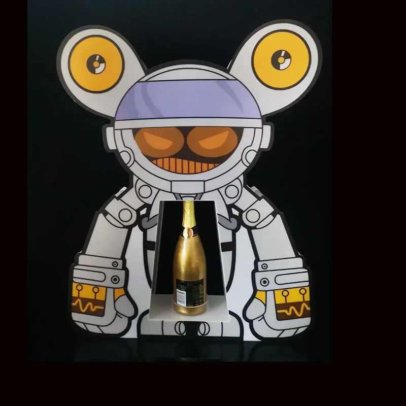 

Rechargeable Robotic LED champagne Bottle Presenter LED Robot Wine Holder VIP Glorifier Display for Night Club Party