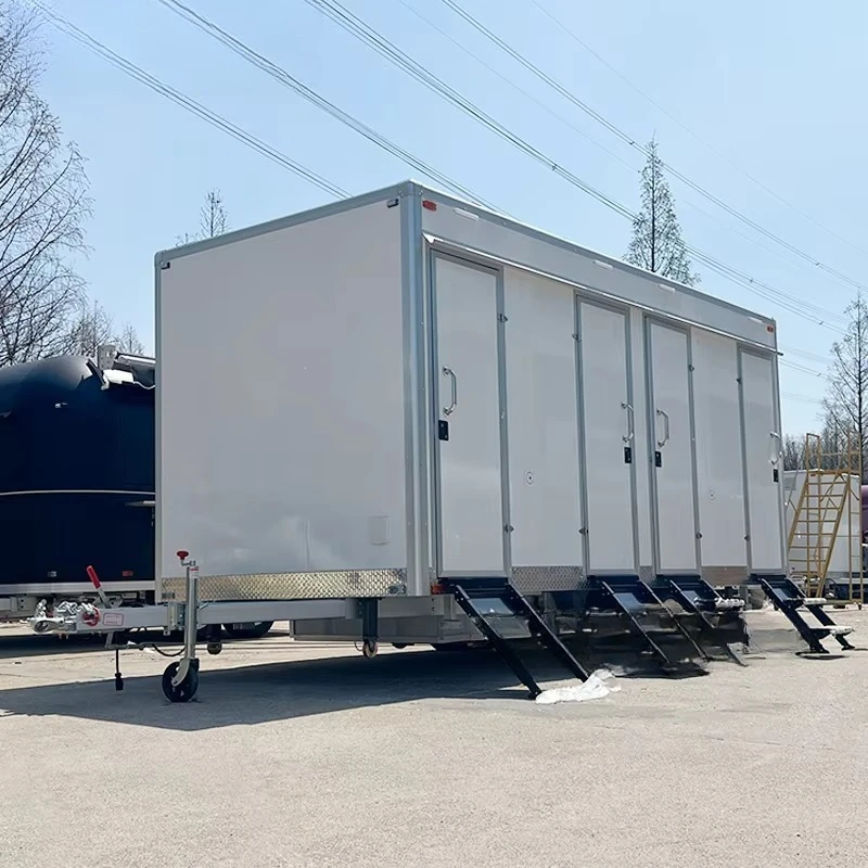 Eco-Friendly Customized Portable Public Toilet Unit with Steel Security Door Ventilation and Project Support
