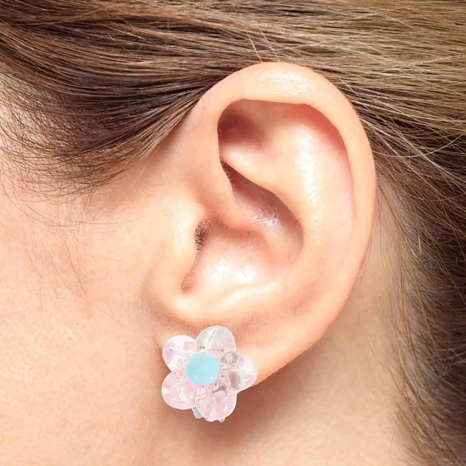 

5 Pairs Princess Children's Earrings for Kids Multiple Alloy Cartoon Clip Clips Girls
