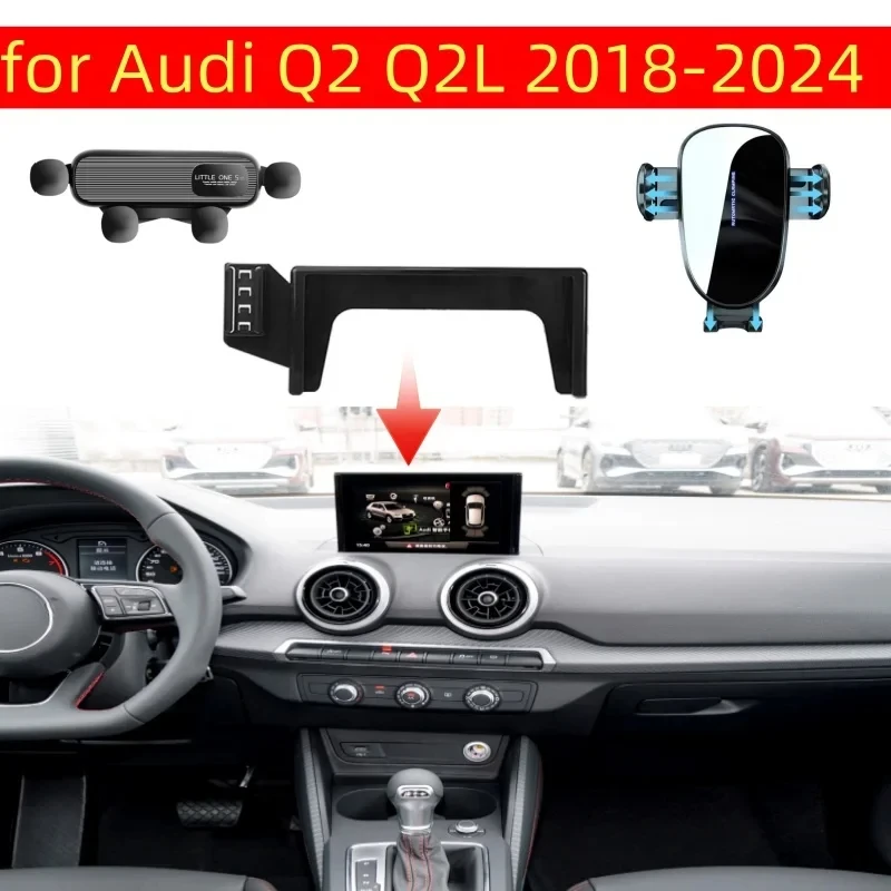 7 Inch Screen Phone Holder Car For Audi Q2 Q2L GA 2018 - 2022 2023 2024 Charging Cars Holder Bracket GPS Stand Cars Accessories