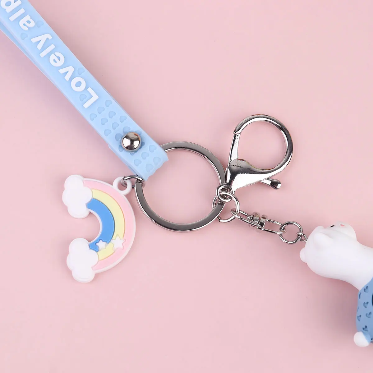 

4Pcs Alpaca Keychain Set Premium Quality Stylish Design Functional Key Holder Decorative Pendant for Girls Women Friends Gift