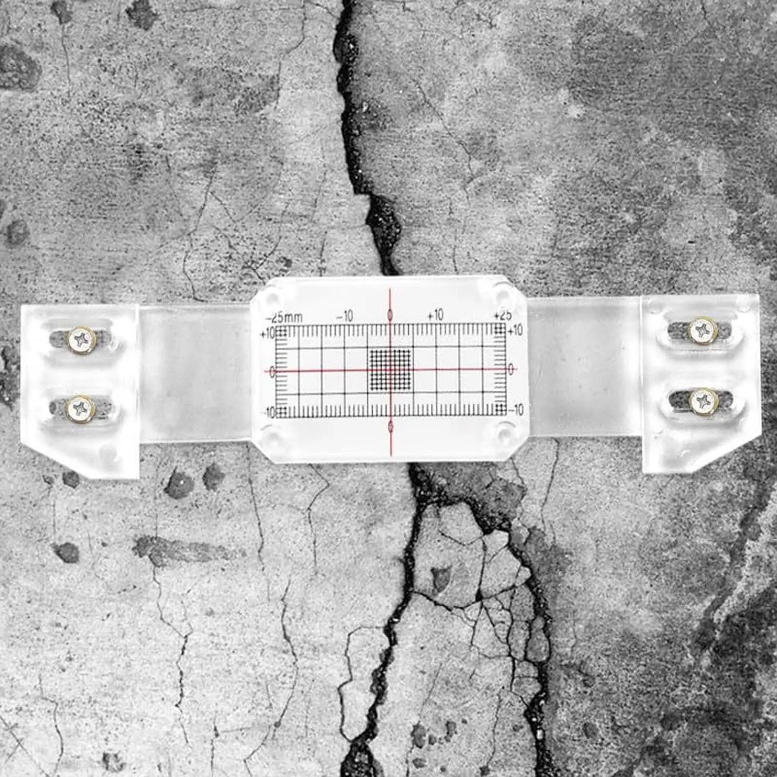 Precision Crack Monitorings Record Tool for Wall Crack Width Changes Double Axis Acrylic Gauge