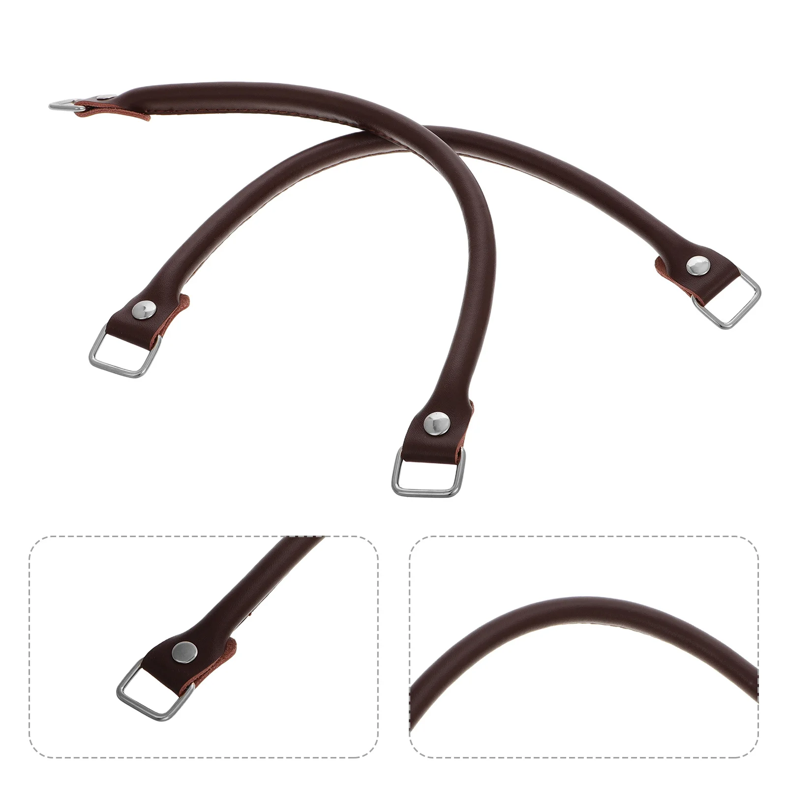 

2pcs Handbag Replacement 38Cm Detachable Luggage Handle For Bag Suitcase Purse Grip Strap Brown Carry Handle Accessories