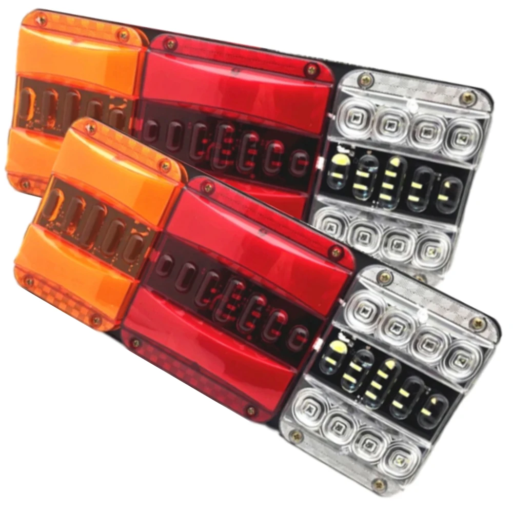 33cm 24V Trailers Tail Light Brake Light RV Two-Wheeler LED Tail Light Dynamic Turn Signal Indicator Brake Stop Reverse Lamp