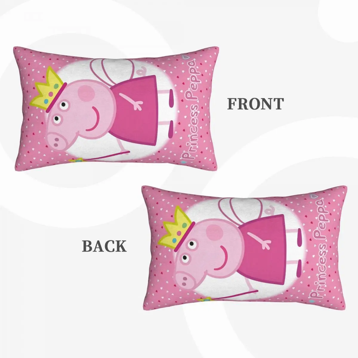 Peppa Pig Reversible Pillowcase Cover 20x30 for Hair and Skin Bedding Pillow Covers For Kids Children