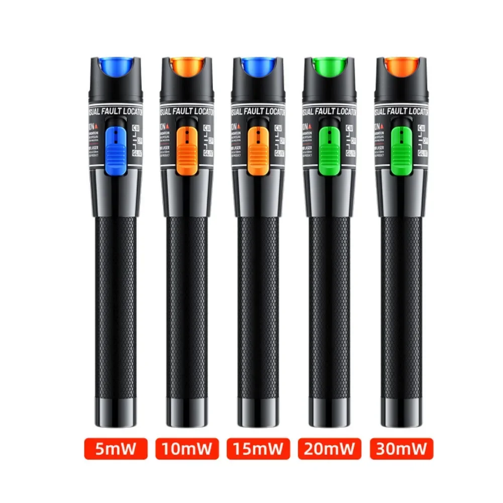 

Professional 1/10/20/30/50/100mw Visual Fault Locator Fiber Optic Cable Tester Pen SC/FC/ST 2.5mm Interface VFL 1-100Km Range