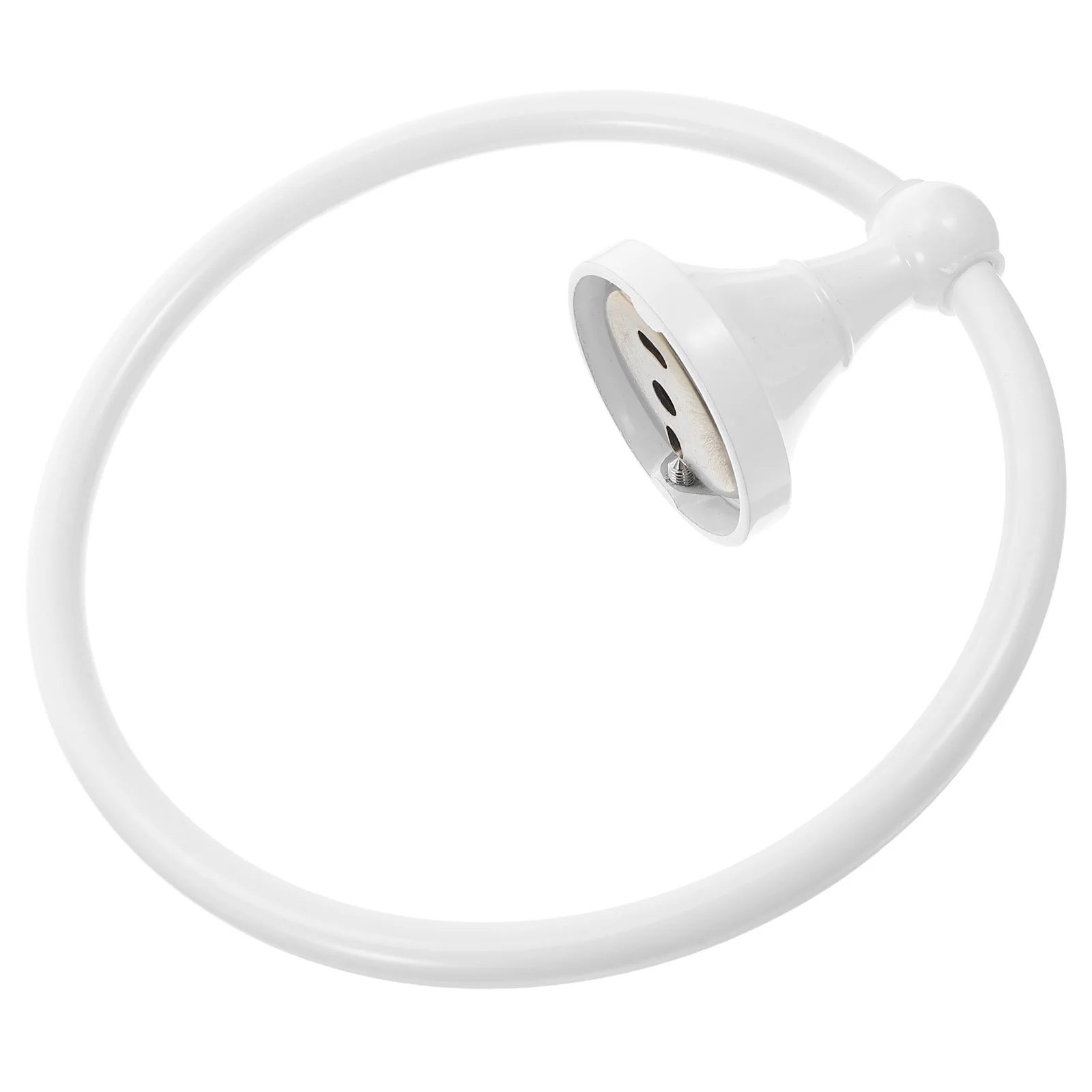 

Durable Copper Towel Ring White Round Bathroom Decoration Elegant Design for Home School Hotel Brushed Practical Use