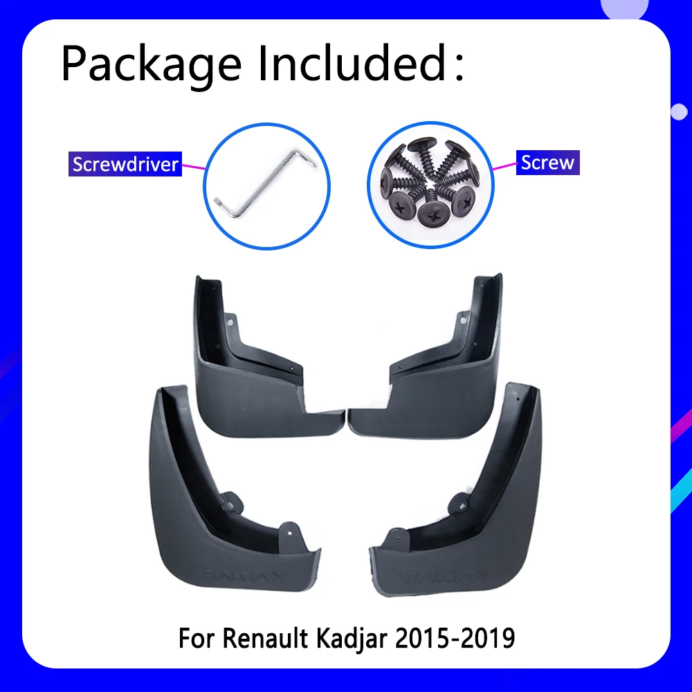 Mudguards fit  for Renault kadjar 2015 2016 2017 2018 2019 Car Accessories Mudflap Fender Auto Replacement Parts