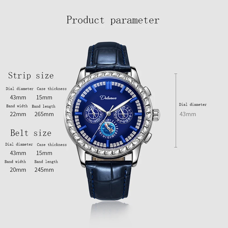 Men New Mechanical Watch Fashion Luxury Sport Calendar Wristwatch Male Waterproof Automatic Casual Man Business Luminous Clock