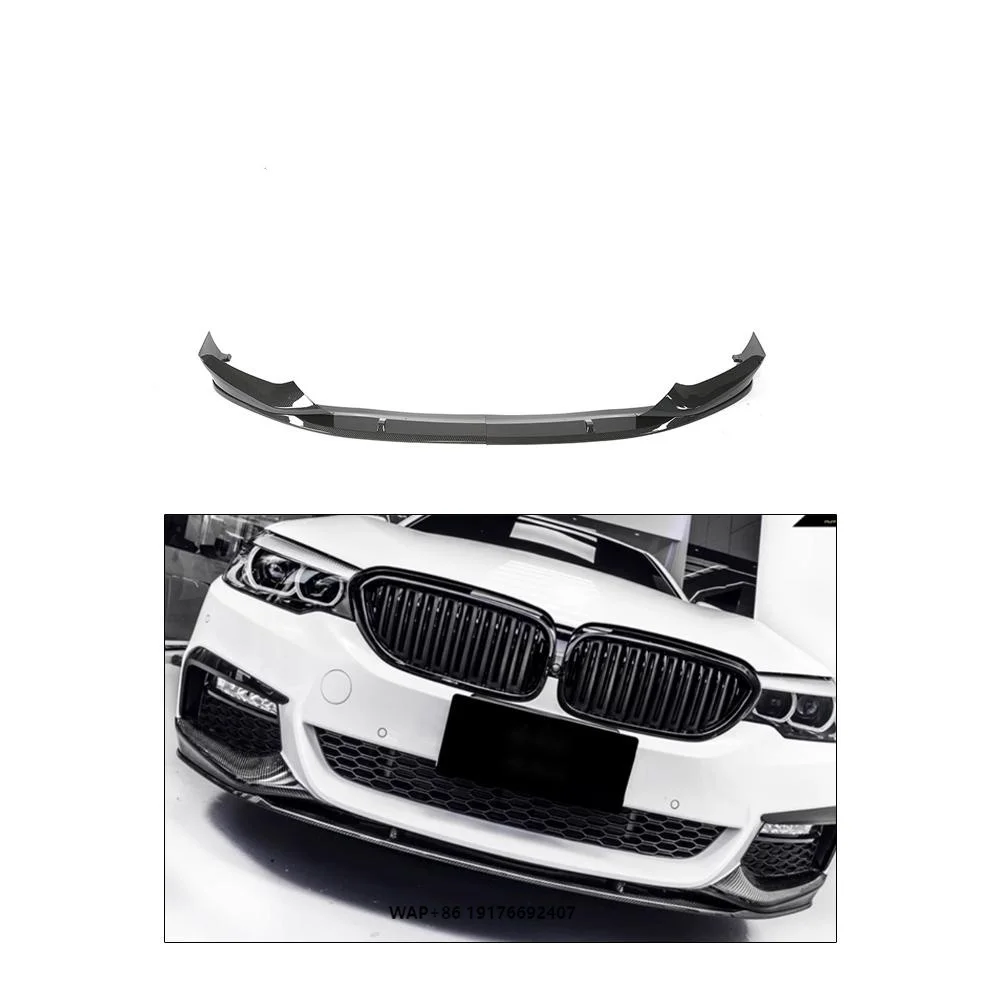 

ForBMW G30 M P Style ABS Gloss Black & Carbon grain Pattern Two-Stage Front Lip