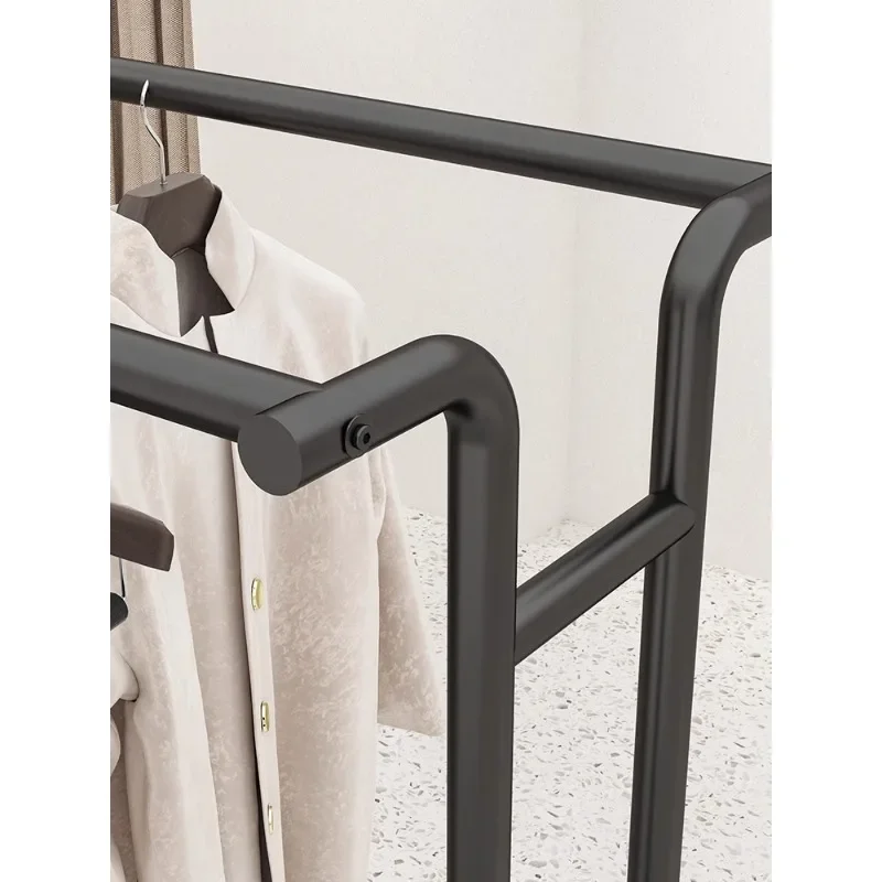 Tieyi Clothing Store Display Rack, Nakajima Double-Row Window Clothing Rack, Roupas Femininas, Barras Paralelas, Exibição Média