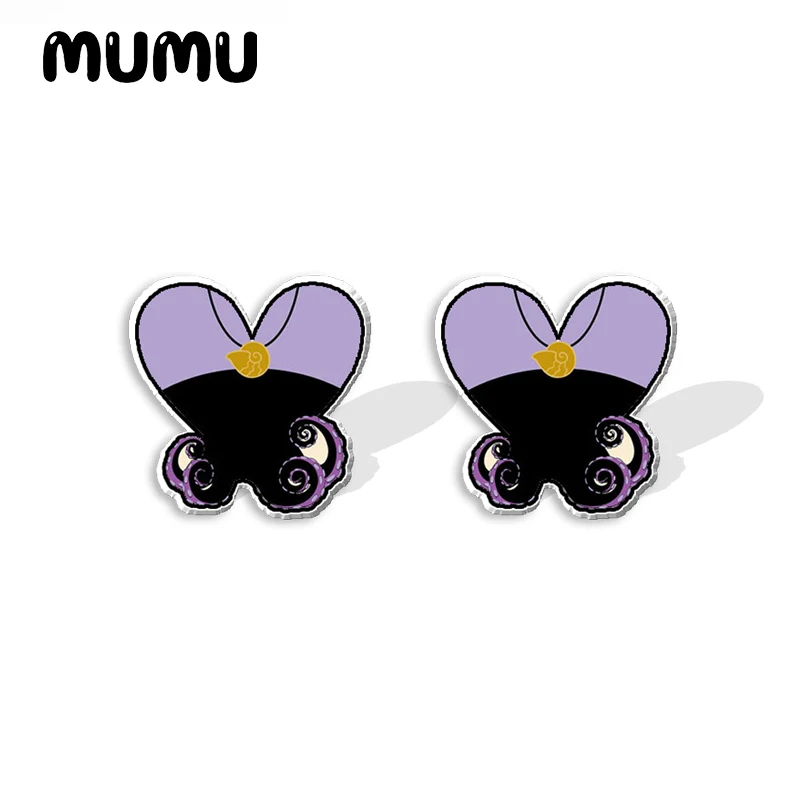 2024 New Happy Valentine\'s Day Stud Earring Cheshire Cat Heart Epoxy Jewelry Resin Acrylic Earrings Handmade Gifts Fans