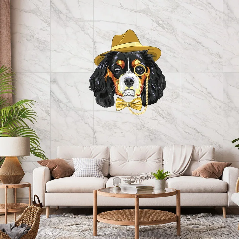 WCS950 fashion Noble dog Wall Sticker Waterproof Decal PVC Home Decoration Kids Room Door Living Room Toile