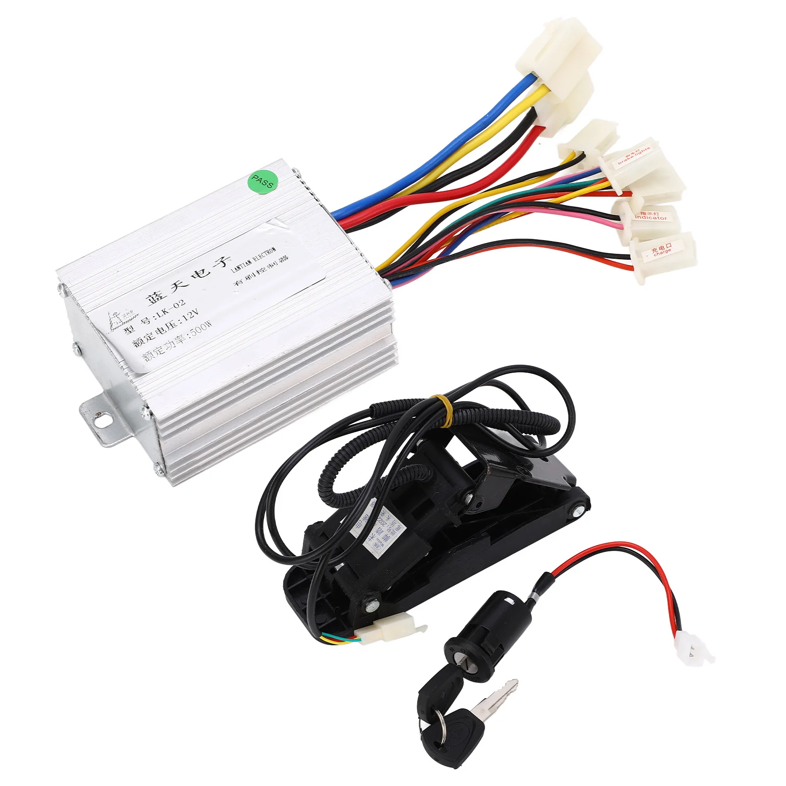 12V 24V 36V 48V 250W 350W 500W 800W 1000W Electric Bike Brush Speed Motor Controller Kit with Throttle Pedal