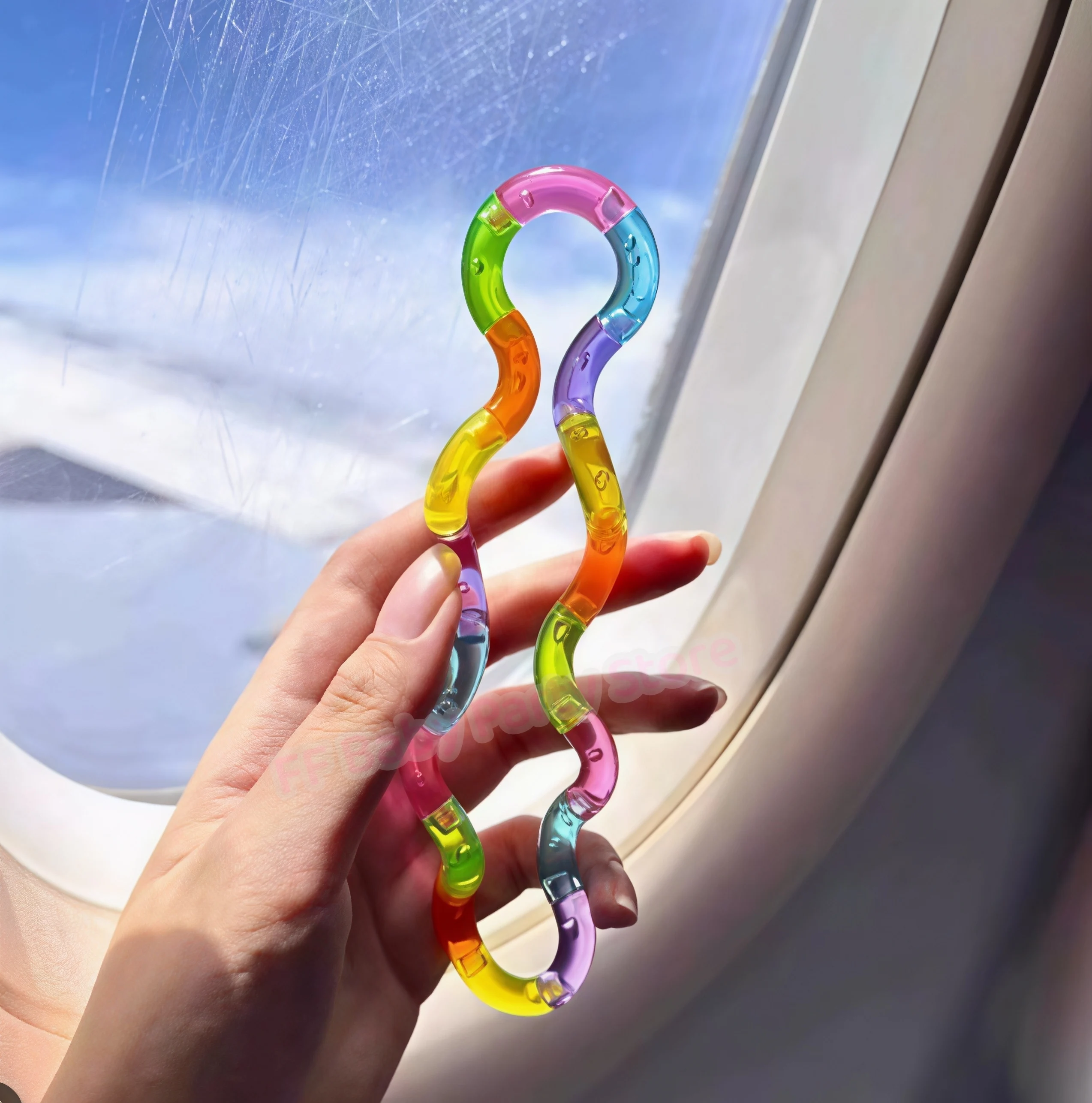 Deformable Rope Tangle Fidget Toy Stress Relief Toys Deformation Rope Knot Rainbow-Colored Funny Gift Juguetes Antiestrés탱글 피젯토이