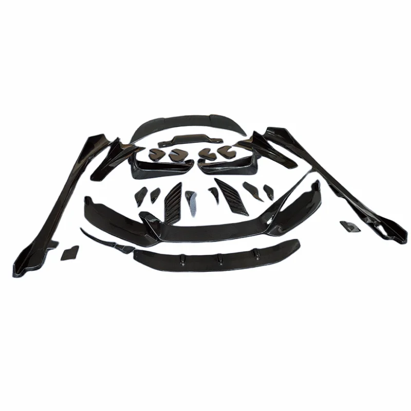 EB نمط ألياف الكربون الجبهة الشفاه الجانب تنورة الناشر الخلفي حافة الخلفي سبويلر المصد الأمامي ل 2014-2019 BMW I8 طقم الجسم #1