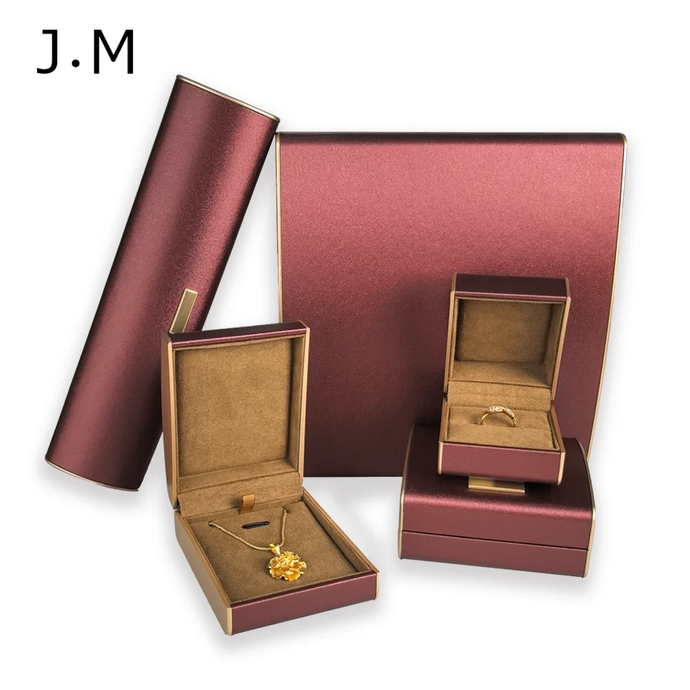 

20 шт./лот, темно-красные шелковые/бархатные арочные шкатулки для украшений с золотой отделкой, роскошные коробки с откидной крышкой для колец, кулонов, браслетов и ювелирных наборов