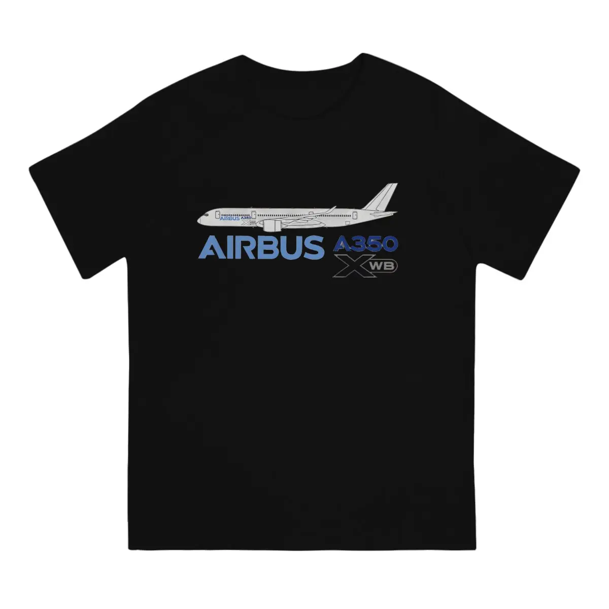 A350 Line Drawing Men TShirt Airbus Crewneck Short Sleeve Fabric T Shirt Humor Top Quality Birthday Gifts